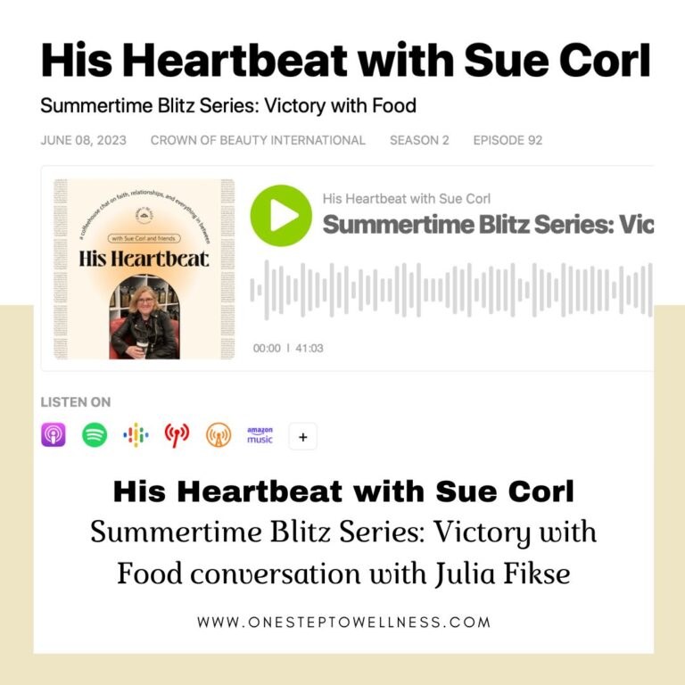 Join Julia Fikse on the Crown of Beauty Podcast with Sue Coral