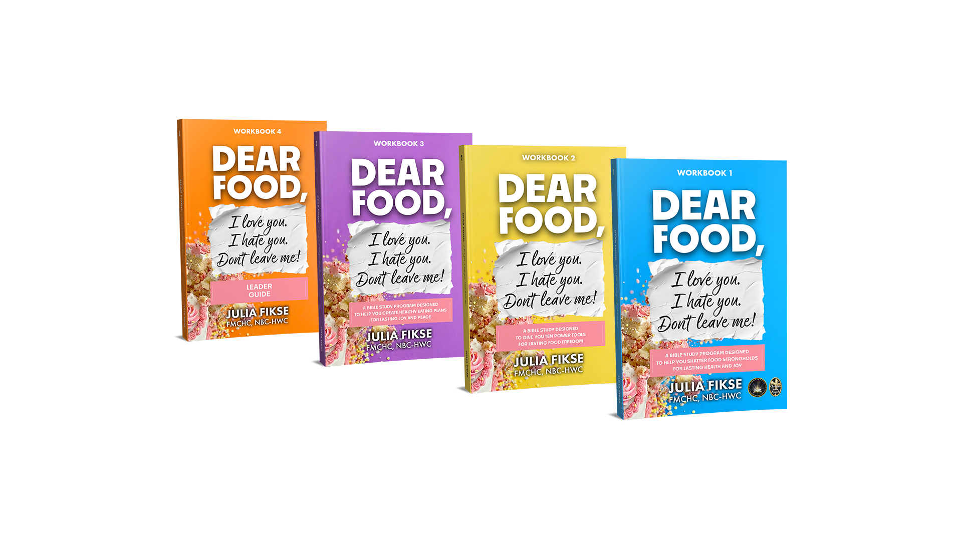 Dear Food series, four workbooks